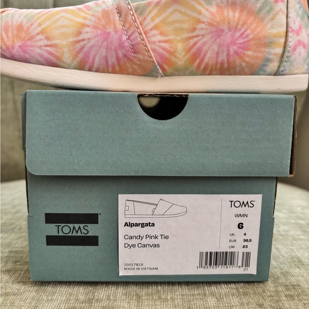 TOMS Pastel Tie Dye Canvas Shoes